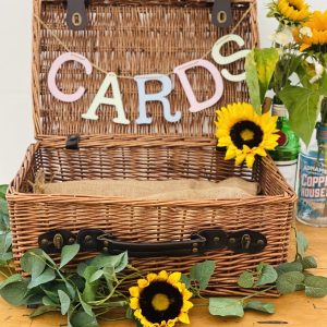 Card basket with Cards Hanging Sign