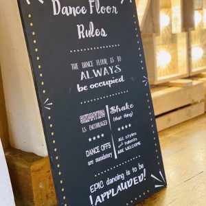 Dance Floor Rules Sign