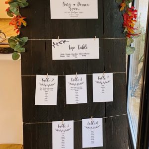 Dark Wood Find Your Seat Table Plan