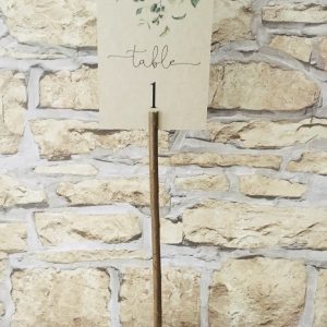 Kraft Table Number/Name Cards