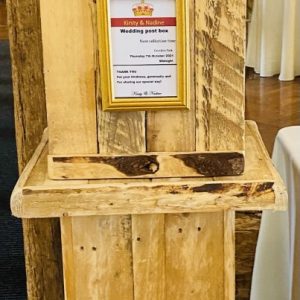 Light Wood Rustic Lockable Post Box