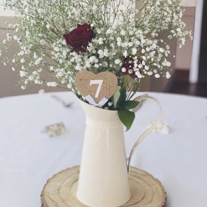 Log Slice with Cream Jug