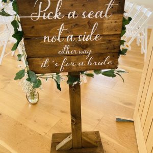 Pick a Seat Sign