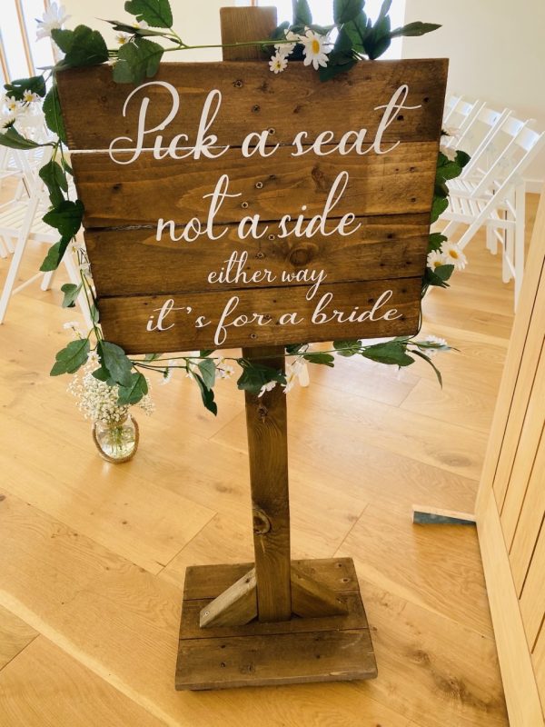 Pick a Seat Sign