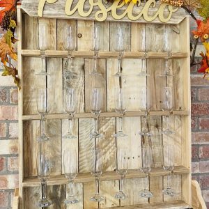 Rustic Table Top Prosecco Wall