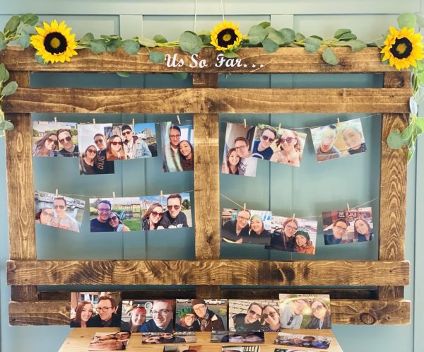 Us So Far Pallet and Sign
