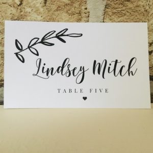 White Flat Place Name Card
