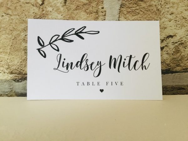 White Flat Place Name Card