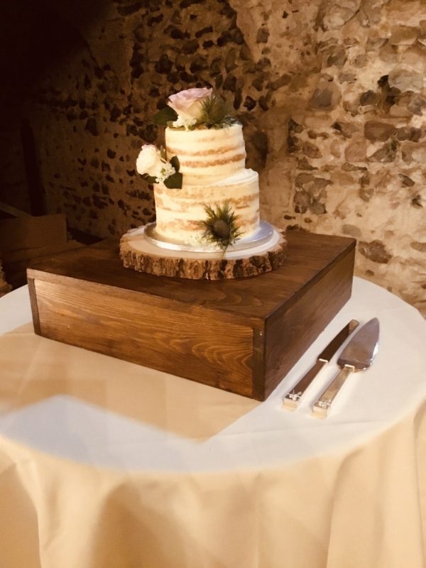 Wooden Square Cake Stand